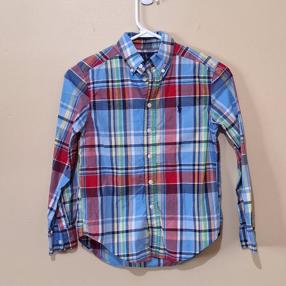 Ralph Lauren Plaid Long Sleeve Button Down Shirt